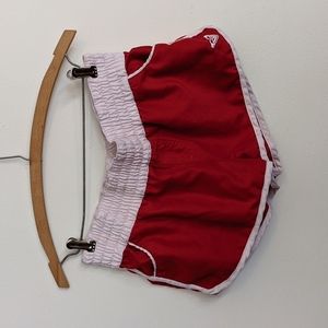 🔥Roxy Vintage y2k Red Short Shorts With Rainbow 🌈